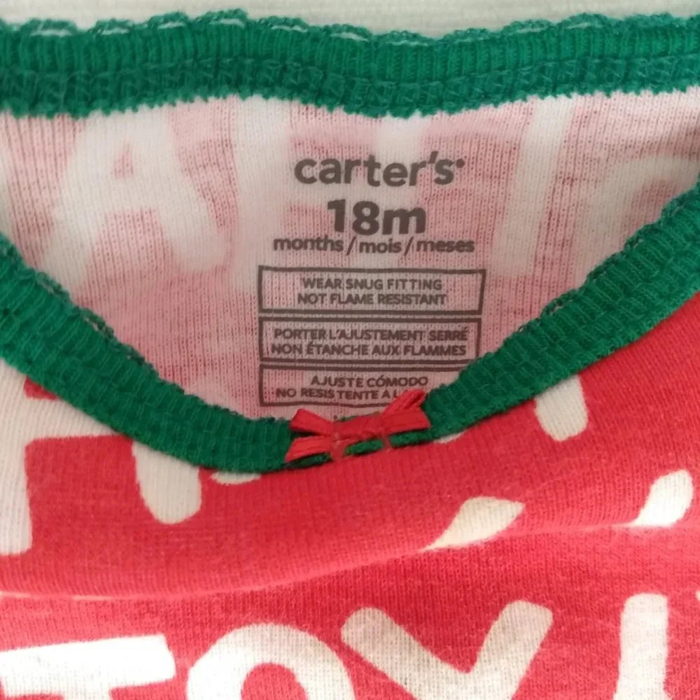 Carters Christmas pjs baby